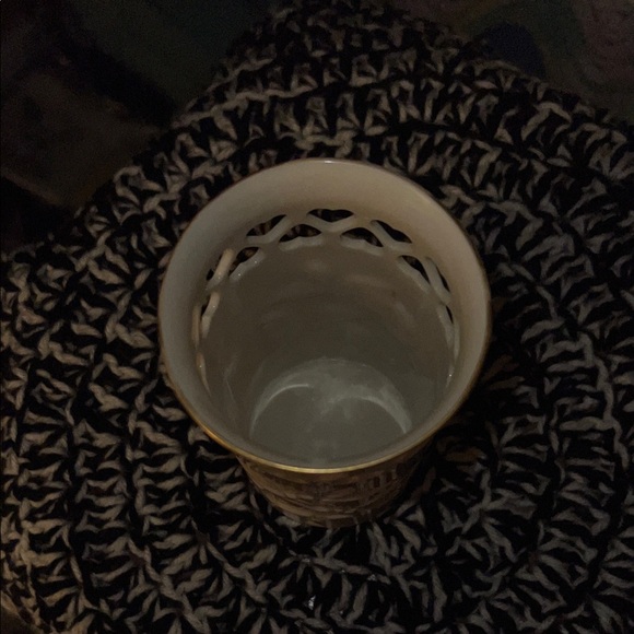 Lenox Cream Vase with Heart Cutouts - Picture 4 of 6